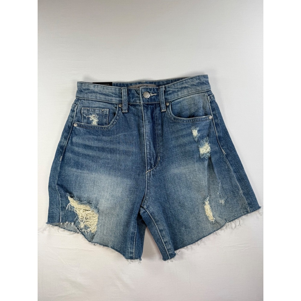 NEW Joe's Jeans Vintage Easy‎ Short Distressed Denim Cut Off Blue Womens 24